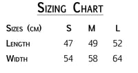 sizing chart for crop top sweatshirts
